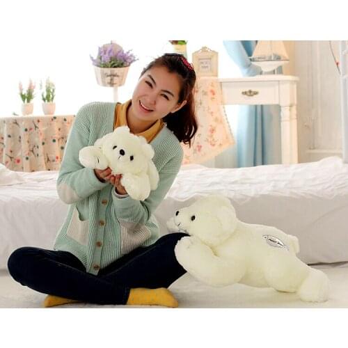 Small cute plush The polar bear toy white lying polar bear doll gift about 35cm 0454