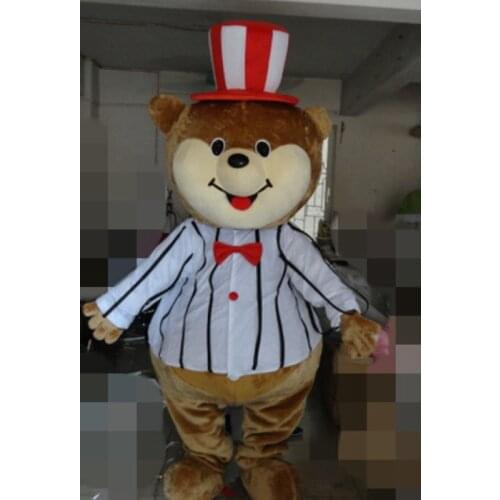 Cosplay Costume High quality Huge Teddy Mascot Costumes Brown Bear Costumes with Free Shipping