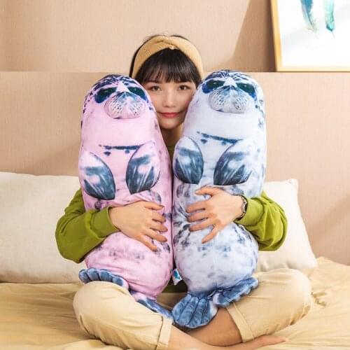 45-90cm Cute Sea lion Plush Toys Stuffed Seal Animals Boy Pillow Doll