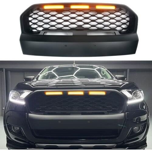 Pickup Car For Ranger T7 Front Grill For Ranger T7 Xl Xlt Mk3 Wildtrak 2015 2016 2017 Racing Grill Mesh Front Bumper Grilles