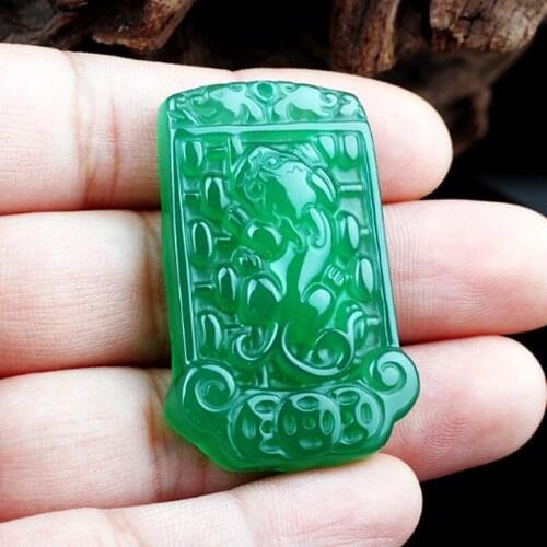 Natural Green Jade Lucky Pixiu Pendant Men Women Chrysoprase Fashion Charms Jewellery Genuine Certified Jades Stone Amulet Gifts