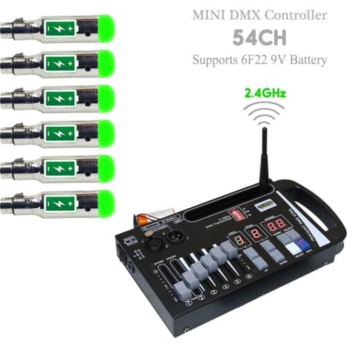 2021 Wireless DMX Transmitter XLR Rechargeable Receiver LED Disco DJ Party Bar Stage PAR Moving Head Controller Very Convenience
