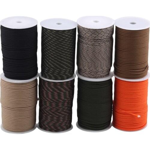 Paracord Rope Outdoor Parachute Cord 100M 550 Standard 9-Core Camping Survival Umbrella Tent Lanyard Strap Bundle Gadgets