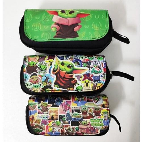 Star Wars Baby Yoda Game Doll Pencil Bag Student School Supplies Anime Stationery Box Large Capacity Pencil Bag Child Gift toys