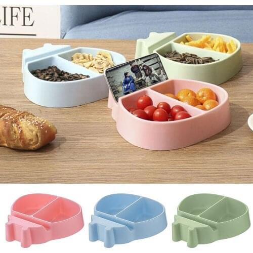 Creative Ladybug Shape Lazy Snack Bowl Plastic Snack Storage Box Bowl Lazy Fruit Melon Seeds Plate With Phone Holder Living Room