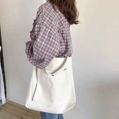Large Capacity Cloth Handbag Tote Female Crossbody Messenger Bags Ladies Simple Canvas Purses Shop Women Corduroy Shoulder Bag
