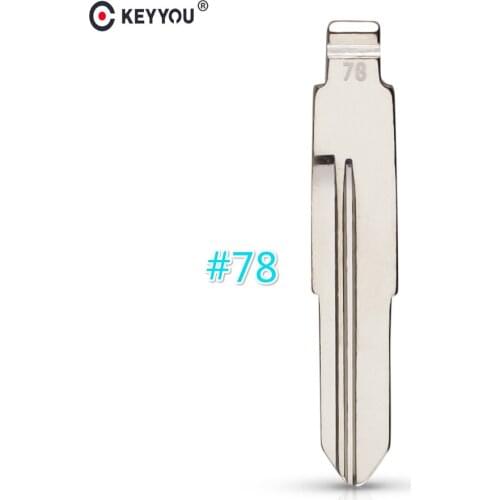 KEYYOU Metal Blank Uncut Flip KD Remote Key Blade Type #78 for Chery Fengyun2 Original NO. 78 Blade