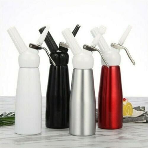 Aluminum 500ML Cream Blower Whipper Dispenser+3x Extra Nozzle+1x Cleaning Brush Cream Dispenser Whipper Foam Maker