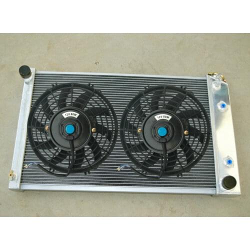 Aluminum Radiator For 70-81 Chevy Camaro/75-79 Nova/68-73 Chevelle/68-77 El Camino 70-87 Chevrolet/BUICK REGAL/K20 + 2 fans