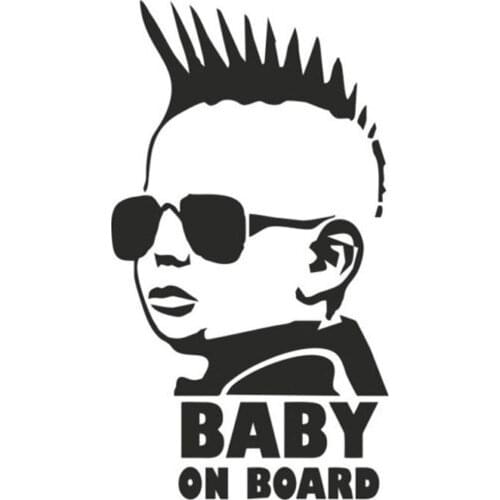 6*3.3" BABY ON BOARD Car Sticker Creative Fashion Tail Rear Window Warning Sign Decal Car Accessories