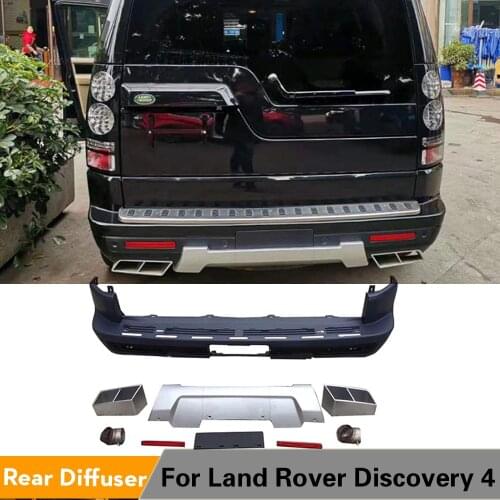 Car Rear Bumper Diffuser Lip Spoiler for Land Rover Discovery 4 2016 Car Rear Bumper Spoiler with Exhaust Tips