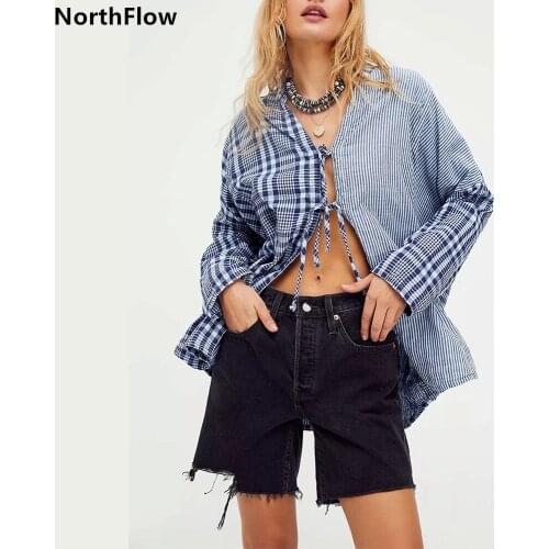 Northflow Blusas Blouse Mujer de moda Kimono Cascading Blouses Plus size Womens Tops