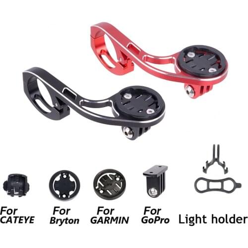 MTB Bicycle GPS Computer Holder For GARMIN CATEYE GoPro Sports Camera Light Mount Handlebar Extension Out-front Stand