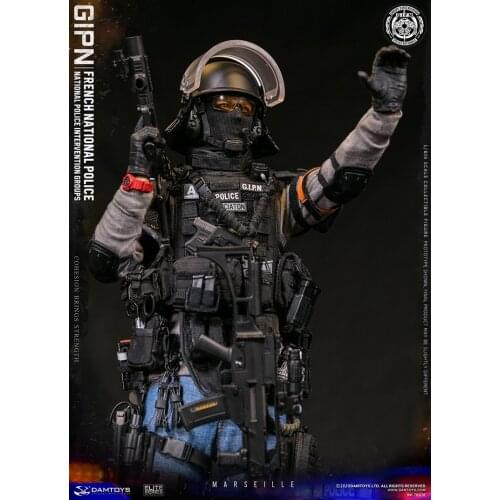 DAMTOYS 78076 1/6 Scale FRENCH NATIONAL POLICE INTERVENTION GROUPS --- GIPN IN MARSEILLE Action Figure