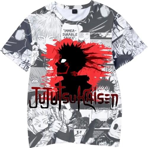Hot T-Shirts Anime Jujutsu Kaisen 3D Print Men Women Oversized T Shirt Harajuku Cosplay Streetwear Casual Fashion Male Tees Tops