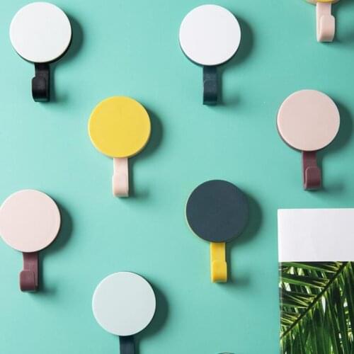 LCH 8pcs/lot Nordic Style Colored Plastic Cloth Hook for BathRoom Waterproof Hanger Candy Color Drawer Knob for Kids/ Children