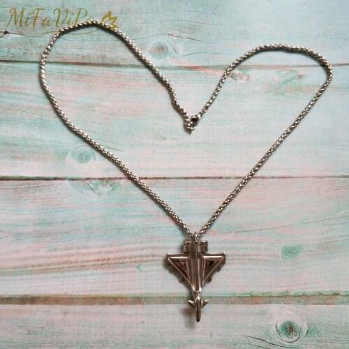 MiFaViPa Stainless Steel Plane Necklace For Men Gift Airplane Pendant Necklace Aircraft Chain Handmade DIY Jewelry 1 Piece