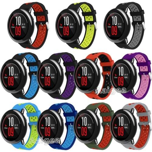 Fashion 22mm Sport Silicone Band Strap For Huami Amazfit PACE /Stratos 2 2S 3/ GTR2 GTR 2e Replacement Bracelet Wrist Loop Watch