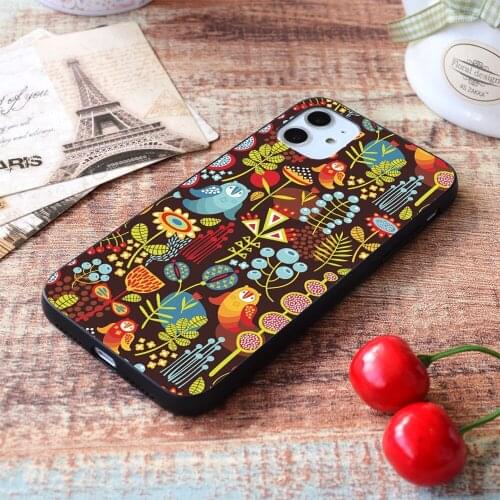 For iPhone Owly Soft TPU Border Apple iPhone Case