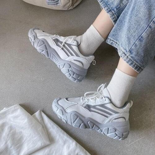 2020 spring and autumn new fashion daddy shoes female tide personality ugly shoes wild breathable casual sports shoes X160