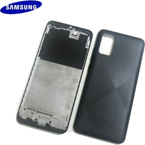 Original For Samsung Galaxy A02S A025 Housing Front Frame+ Battery Back Cover+Side Buttons