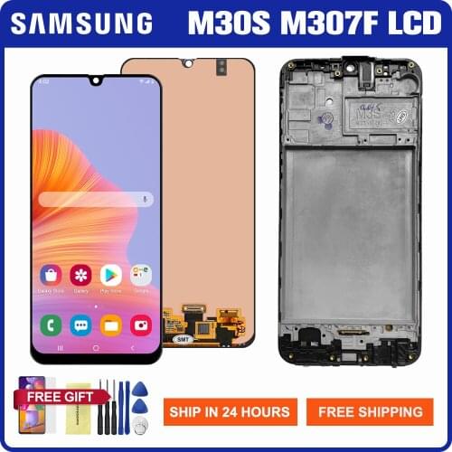 Original Lcd For Samsung M30S M307 M307F M307F/DS Touch Screen Display Digitizer Assembly Parts For Samsung M30S Lcds