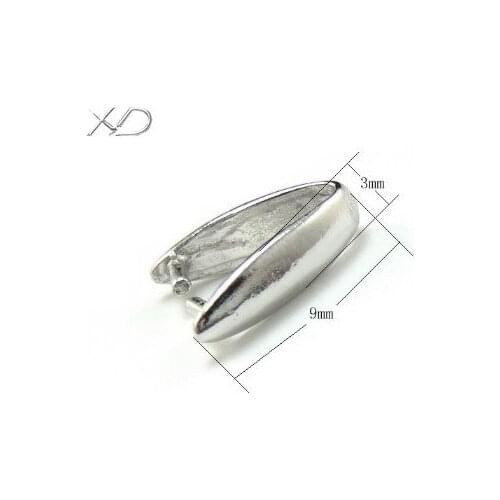 Top Quality Genuine Pure 925 Silver jewelry Pendant Bails Clasp 10pcs/lot For Silver Jewelry DIY