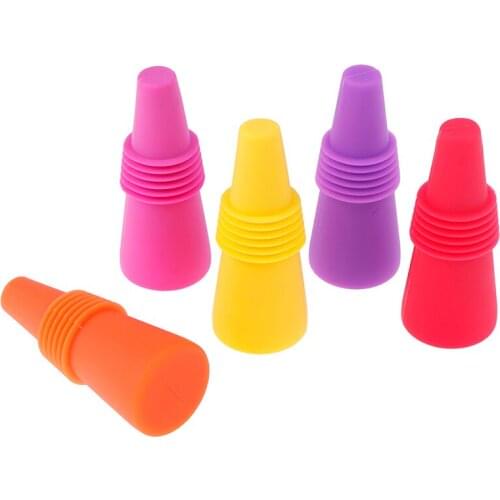 1pc Wine Stopper Random Reusable Silicone Wine Bottle Stopper And Beverage Bottle Stoppers