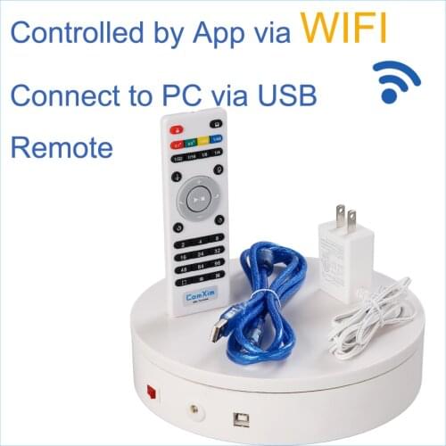 ComXim MT200RUWL20 Remote Control,WIFI,USB,Rotating Electric Turntable for Photography,Display,Support Secondary Development