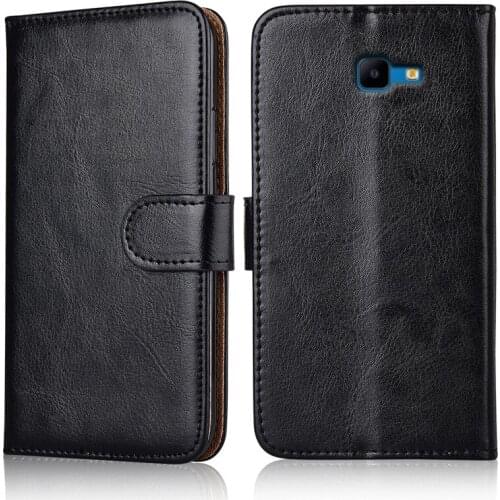 Luxury Flip Book Leather Case for Samsung Galaxy J4 Core J410 SM-J410FDS SM-J410GDS Stand Wallet Phone Bags Cover with Strap