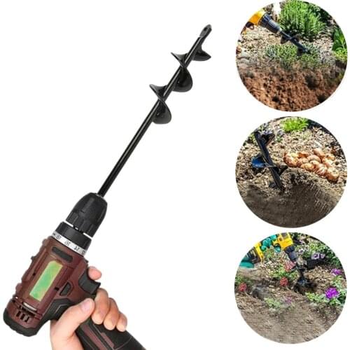 Garden Planter Spiral Drill Bit Flower Bulb Hex Shaft Auger Yard Gardening Bedding Planting Post Hole Digger Tools