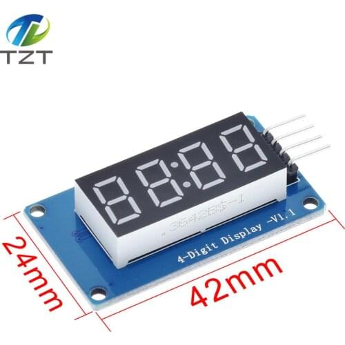TM1637 4 Bits Digital LED Display Module For arduino 7 Segment 0.36Inch Clock RED Anode Tube Four Serial Driver Board Pack