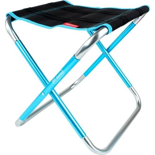 Outdoor Portable Stool Camping Mini Large Folding Chair Aluminium Alloy Barbecue Stool Mountaineering Sketching Fishing Stool