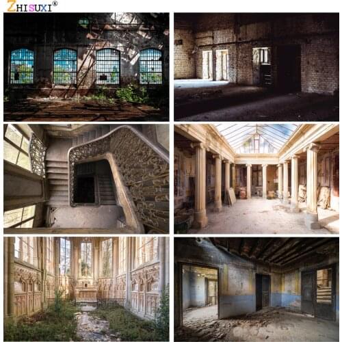 Vinyl Custom Backgrounds Interior Old House Corridor Stairs Retro Style Portrait Photography Backdrops For Photo Studio2162TF-01