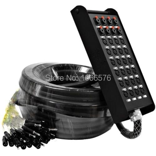 High quality Audio 32 Channel 50M XLR Color Coded Snake Cable (TRS Returns) Stage Snake