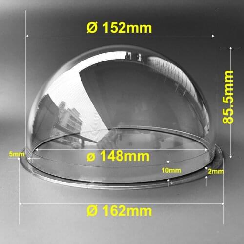 6inch High Speed Dome Shell Acrylic Clear Cover Waterproof Security Surveillance CCTV Camera Protective Housing Transparent Case