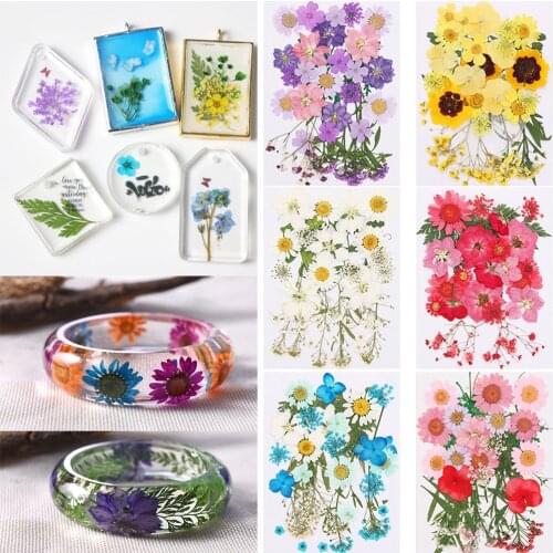 1 Bag Of Dried Flowers UV Resin Decorative Natural Flower Stickers 3D Dry Beauty Decal Epoxy Mold DIY Filling Jewelry DIY Crafts