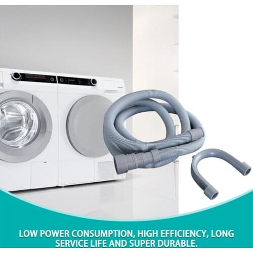 2m Universal PVC Fully automatic drum washer washing machine hose Drain pipe Down pipe Outlet pipe Extended extension tube