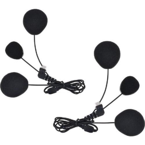 2 Pcs Fodsports BT-S2 BT-S3 Soft Tube Microphone Headphone Earphone Earpiece for Motorcycle Bluetooth Helmet Headset intercom