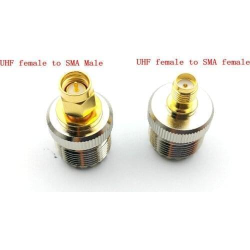 20PCS copper UHF SO-239 female jack to SMA female/SMA Male Plug RF adapter
