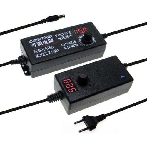 3-12v2a adjustable power supply with display water pump grinder motor led lamp with 24w speed regulation voltage adapter