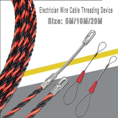 5m / 10m / 20m 6mm electrician wire and cable pusher threading equipment kit, equipment household wire installation guide
