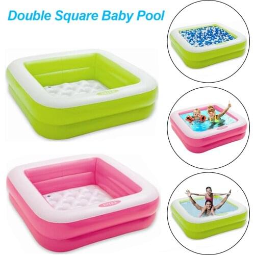 85*85*23cm Inflatable Swimming Pool Square Kids Childrens Home Use Paddling Pool Portable Foldable Children Baby Bathing Tub