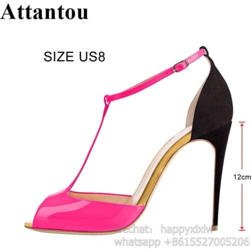 Women Dress Shoes Designer Peep Toe Bright Patent Leather Thin High Heel Sandals Night Club Party Shoes