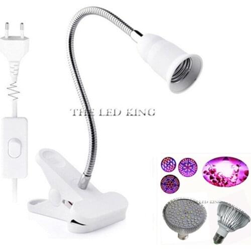 Full Spectrum cfl LED Grow Light Lampada E27 MR16 GU10 IR UV Indoor Plant Lamp + Holder Clip Flowering Hydroponics System Garden