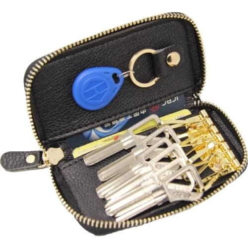 Genuine Cow Leather Men Women Key Bag Small Business Kay Case Women Housekeepers Wholesale Purse Keychain Keychain Wallet