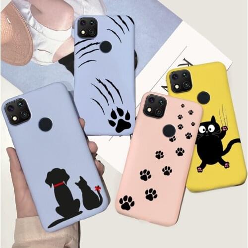 Cute Cartoon Cat Dragon Case For Xiaomi Redmi 9C Case Soft Silicone Protection Cover For XiaoMi Poco X3 NFC Redmi9C 9 C 9A Funda