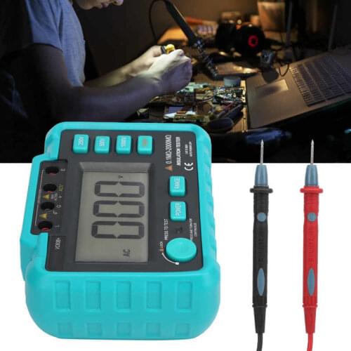 VC60B+ Digital Multimeter Small Resistance Meter Detector with LCD Display 250/500/1000V Capacimetro Digital