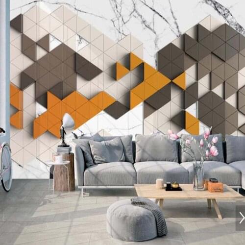 3D Abstract European Triangle Trigon Mural for Living Room Bedroom Home Wall Decor Landscape Murals Photo Wallpaper Custom