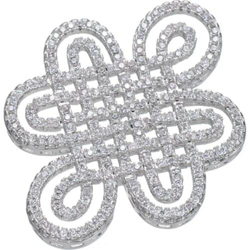 High Quality Copper Zirconia Big Spacer Pendant For DIY Long Tassel Pearls Necklace Accessories Jewelry Findings Components